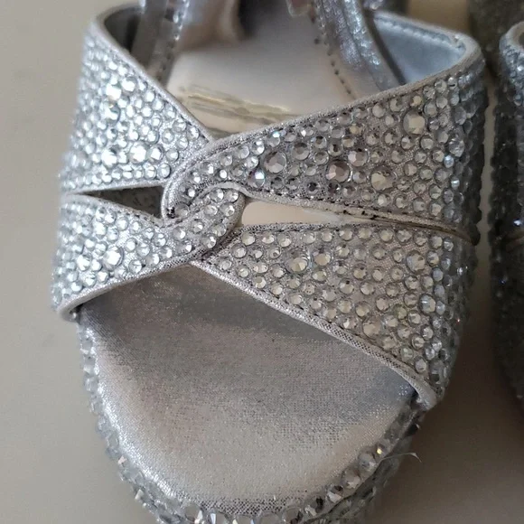 Gianni Bini Kemara Open Toe Embellished Glitter Platform Dress Sandals - Picture 5 of 5